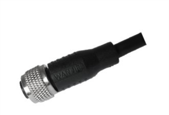 M12 hembra recta UnShield A-Cable de PVC de codificación de 4 pines 3,0 M M12X1.0