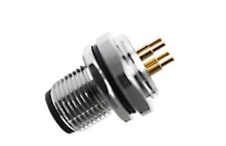 M12 macho trasero fijado A-Codificación 4PIN M16*1.5