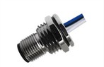 Tipo de soldadura macho M12, cable de codificación A- de fijación frontal de 4 pines PG9 de 0,5 M