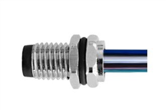 M8 Macho Tipo Soldadura Frontal Fijado A-Codificación 3PIN M8*1.0 Cable 0.5M