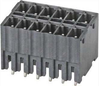 Macho vertical de alta temperatura. Conector de paso de 3,5 mm de doble nivel